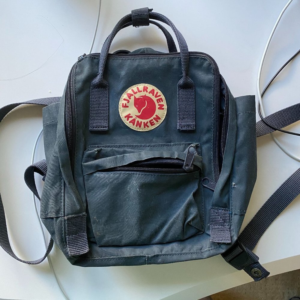 Authentic Fjallraven kanken mini navy EUC